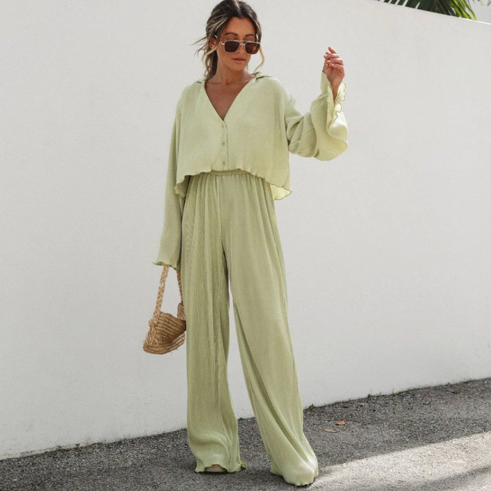 *Brand New* Green Ribbed Matching Set